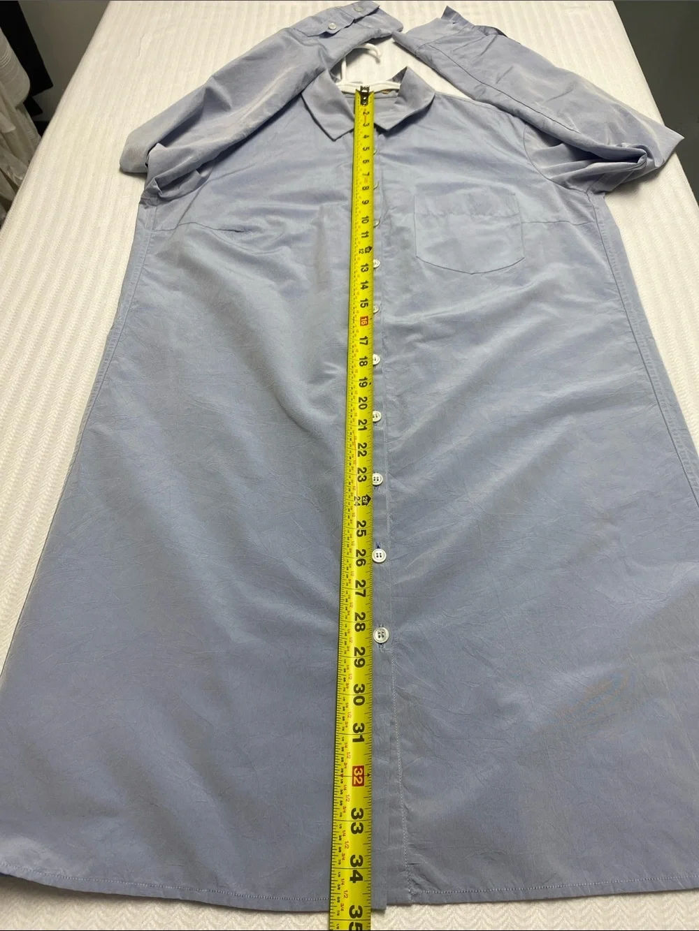 Vintage/Y2K Michael Kors Made in Italy Blue Chambray Longline Tunic Shirt Dress